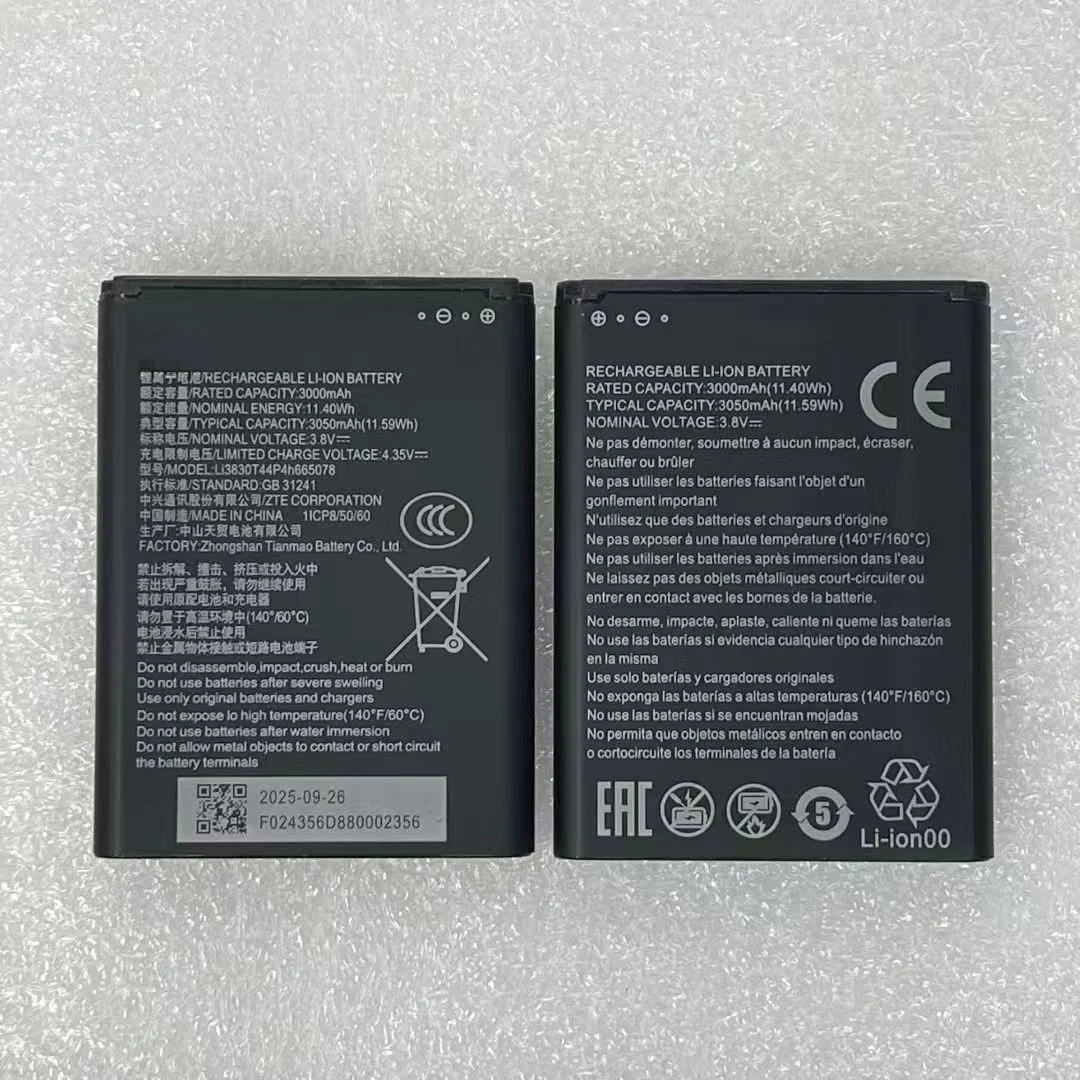 Original New Li3830T44P4h665078 Battery For ZTE U10S PRO Wifi 6G Wifi6 Portable Wireless Router Batteria Batteries