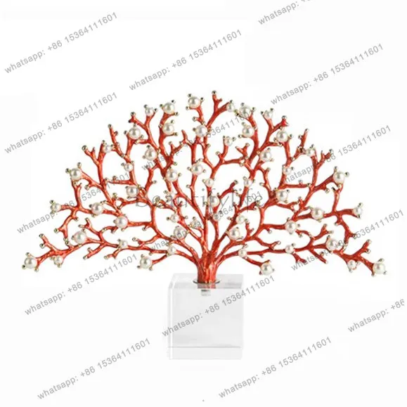 Ornament Modern light luxury creative pearl coral tree housewarming living room table decoration