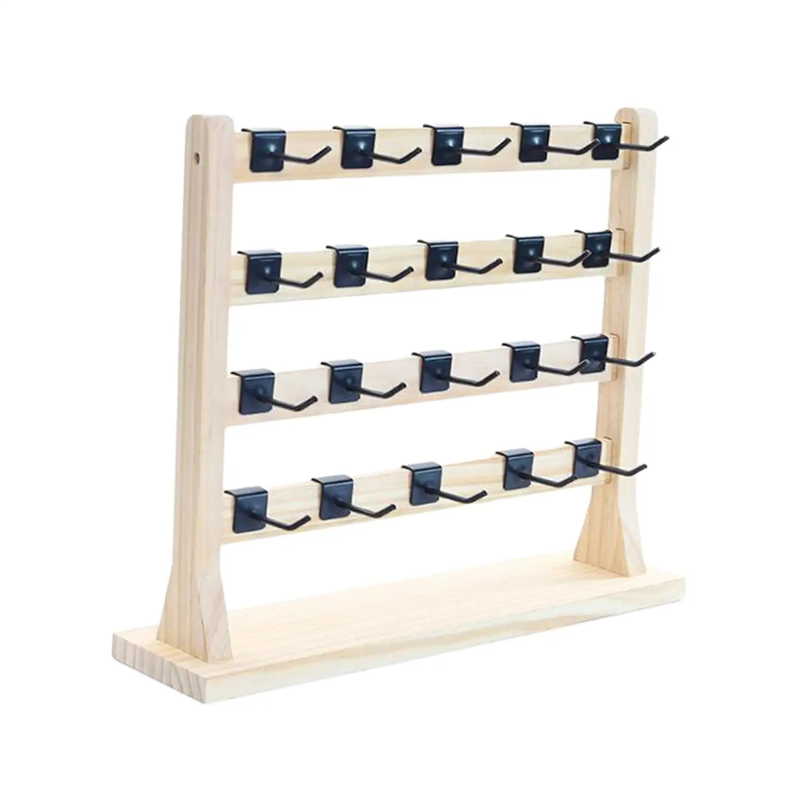 Jewelry Stand Display Necklace Holder Wooden Rack Organizer with Hooks for Fair Display Jewelry Making Tools