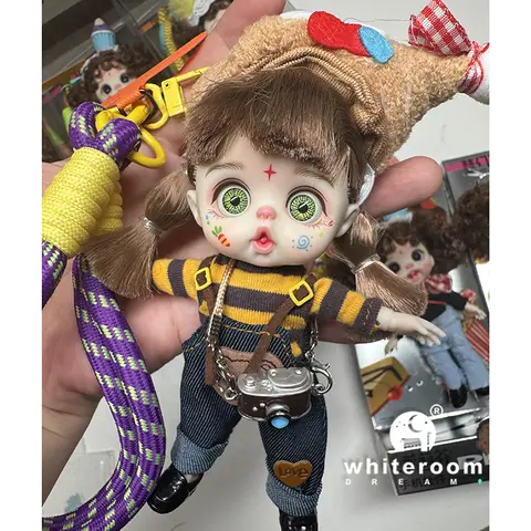 Mini Doll Dolls for girls Labbu doll pocket blyth Boy girl Doll Barbi cry Baby Rainbow Ball jointed doll Mobile phone Decoration