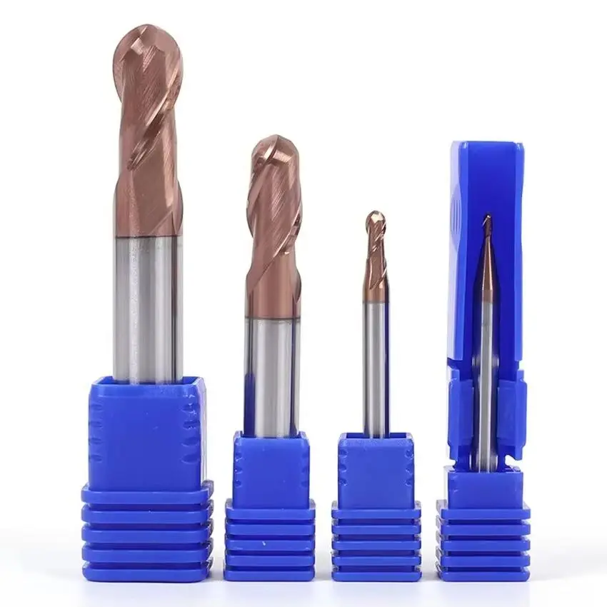 HMX-2B-R0.75 ZCC.CT HMX-2B Two edge straight shank ball end mill D1.5R0.75*6*3*50 2F Ball Nose End Mill 2 Flutes Ball End Mills