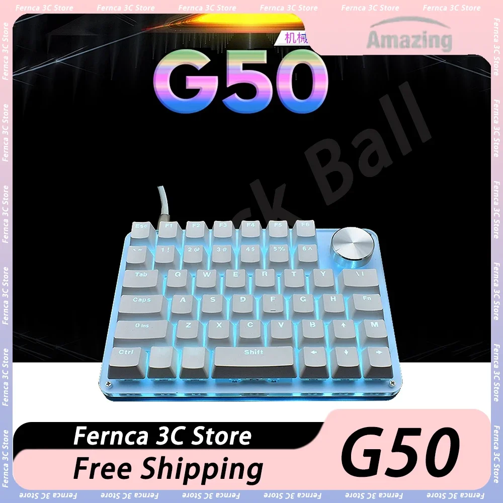 

G50 Mk45 Mini Mechanical Keyboard RGB Numpad Knob Macro Programming Keyboard Ergonomics Accessories Drawing Design Office Gift