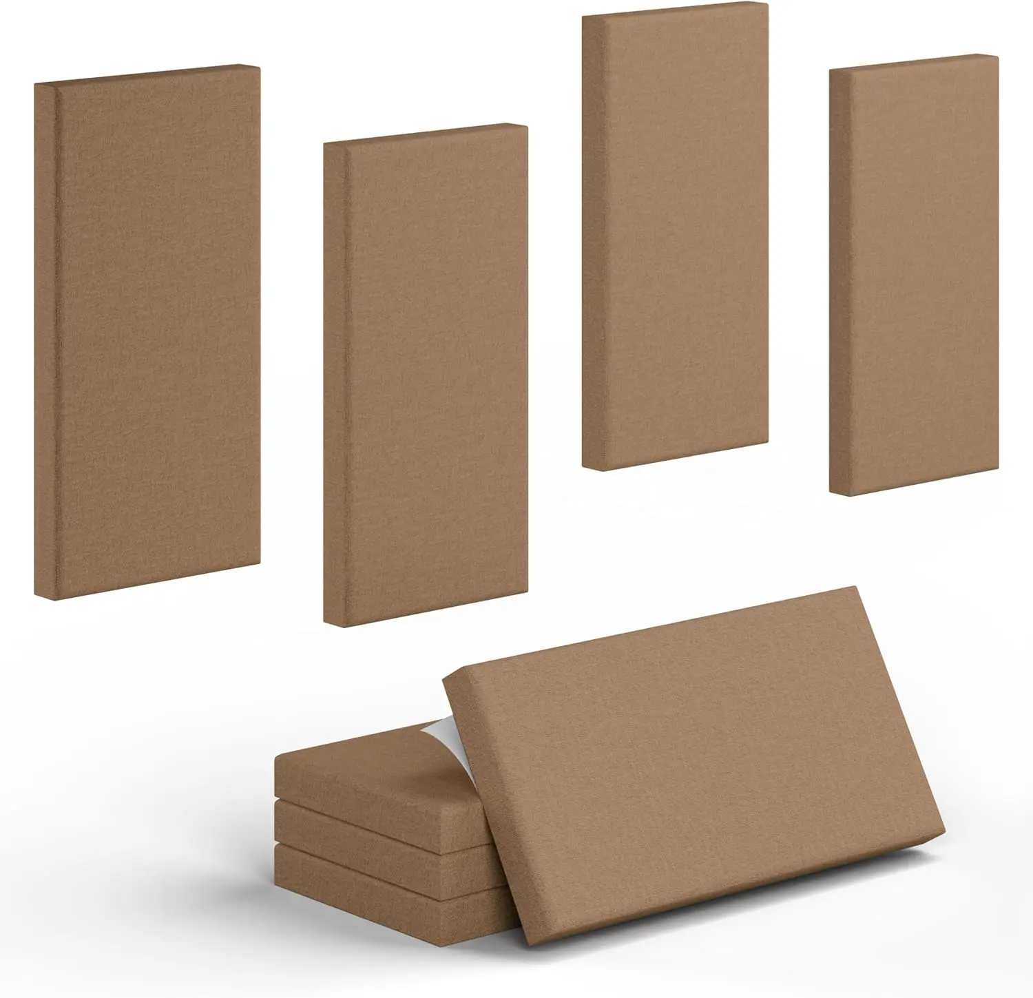 

Комплект из 4 акустических панелей 24x12x2 дюйма, самоклеящиеся звукоизоляционные стеновые панели для уменьшения эха в студии или дома