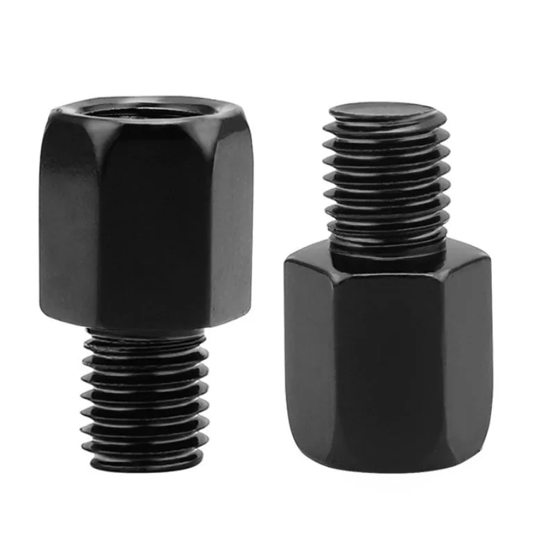 ペアブラックミラーアダプター M10 10MM M8 8MM オートバイバックミラー変換ボルト時計回り右ネジ