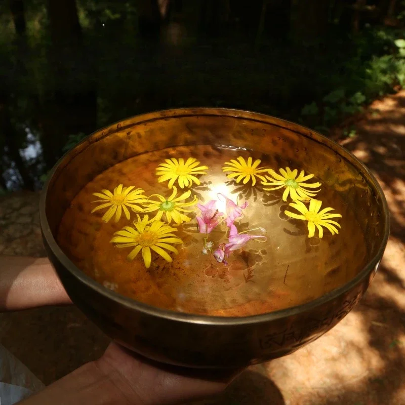 

Handmade Nepalese chanting bowl, Buddhist sound bowl, copper exhausted, ringing copper , meditation bowl, yoga meditation