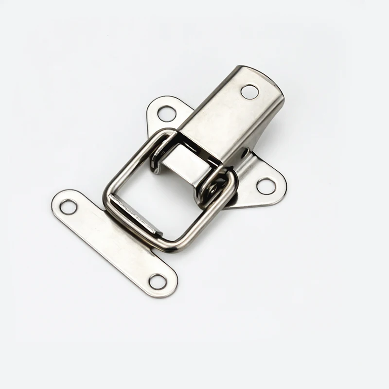 304 Stainless Steel HASP Padlock Accessories Wooden Case Heavy-Duty Lock Equipment Industrial Clasp Fixed Door Old SK010