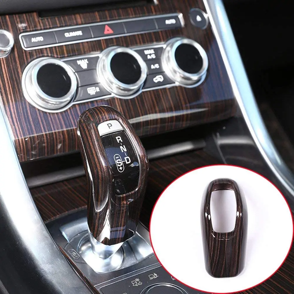 ABS Plastic Center Console Gear Shift Head Cover Trim Car Accessory Red Ash Wood For Land Rover Range Rover Sport 2014-2018