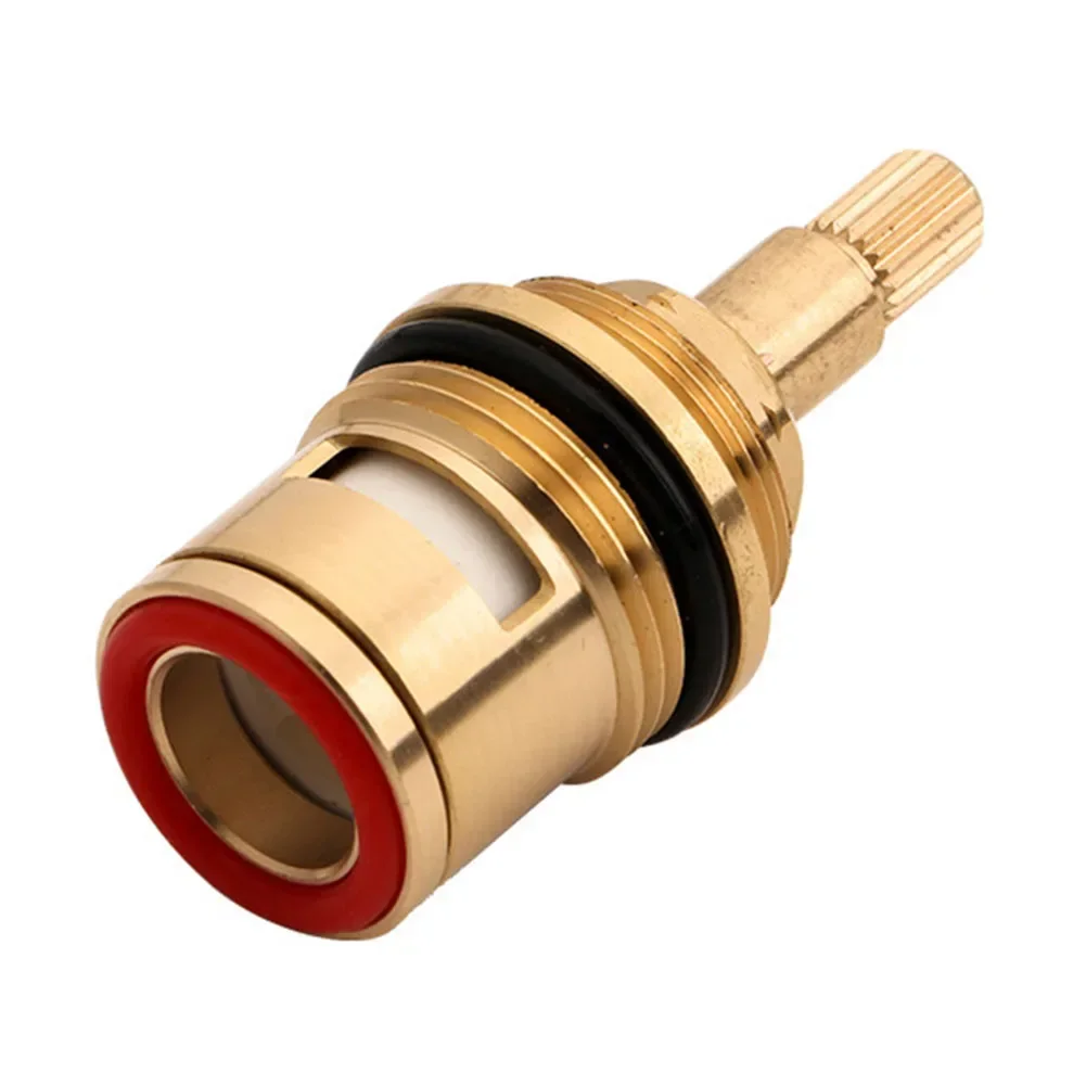 Replacement Brass Ceramic Disc Tap Valve Quarter Turn Cartridges Gland Insert G3/4 For Hot Cold  Faucet Bathroom Faucet Accessor