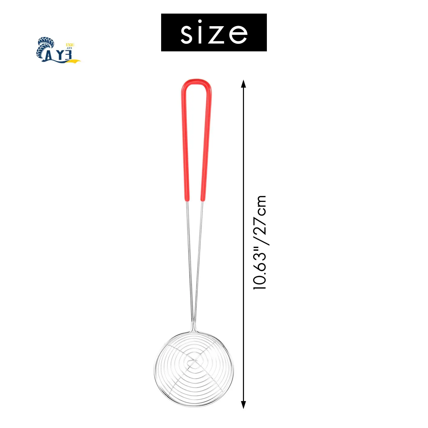 AY03-8 ชิ้นสแตนเลสสตีลแมงมุมกรองช้อนลวดขนาดเล็ก Skimmer Colander สําหรับหม้อร้อน,Tortellini และลูกชิ้น