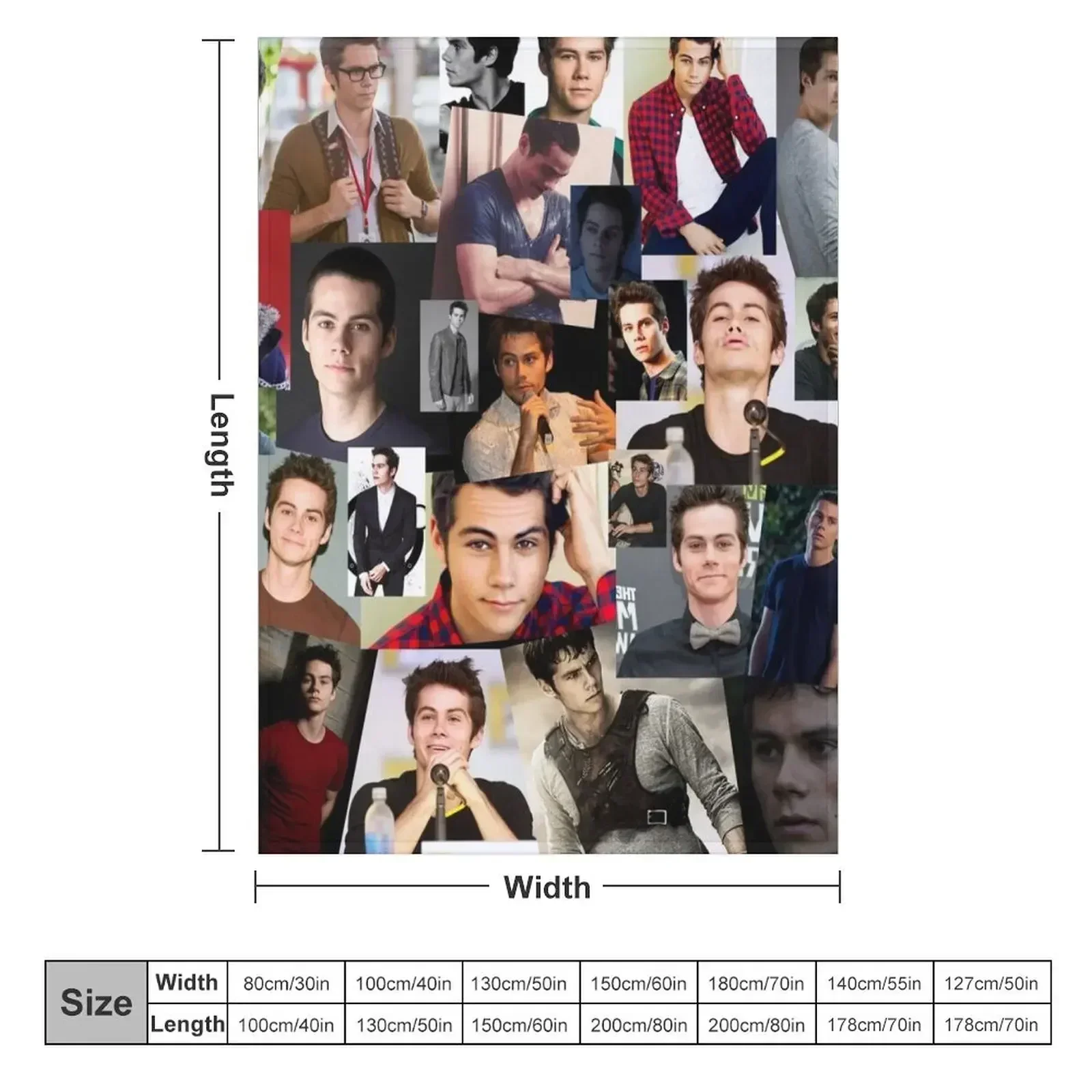 Dylan Obrien Abstract Rectangular Collage Pattern Throw Blanket wednesday for winter Soft Big Blankets