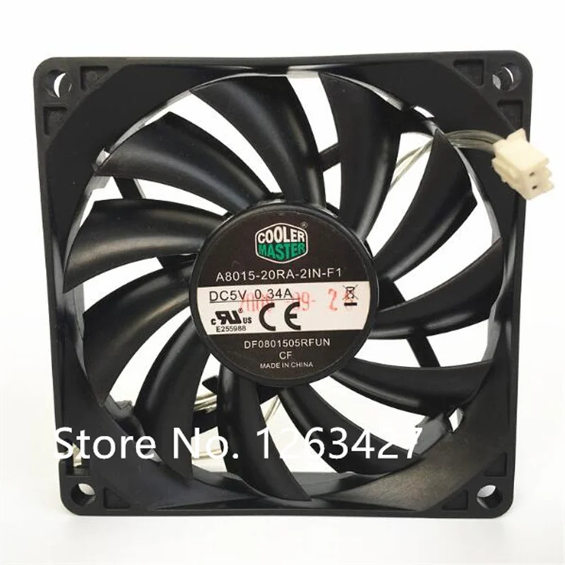 A8015-20RA-2IN-F1 5V 0.34A 8015 8CM two-wire ultra-thin silent cooling fan