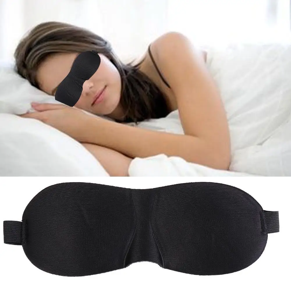 

Sleeping Aid 3D Sleep Mask Relax Shade Eye Cover Comfortable Black Blackout Eye Mask Travel