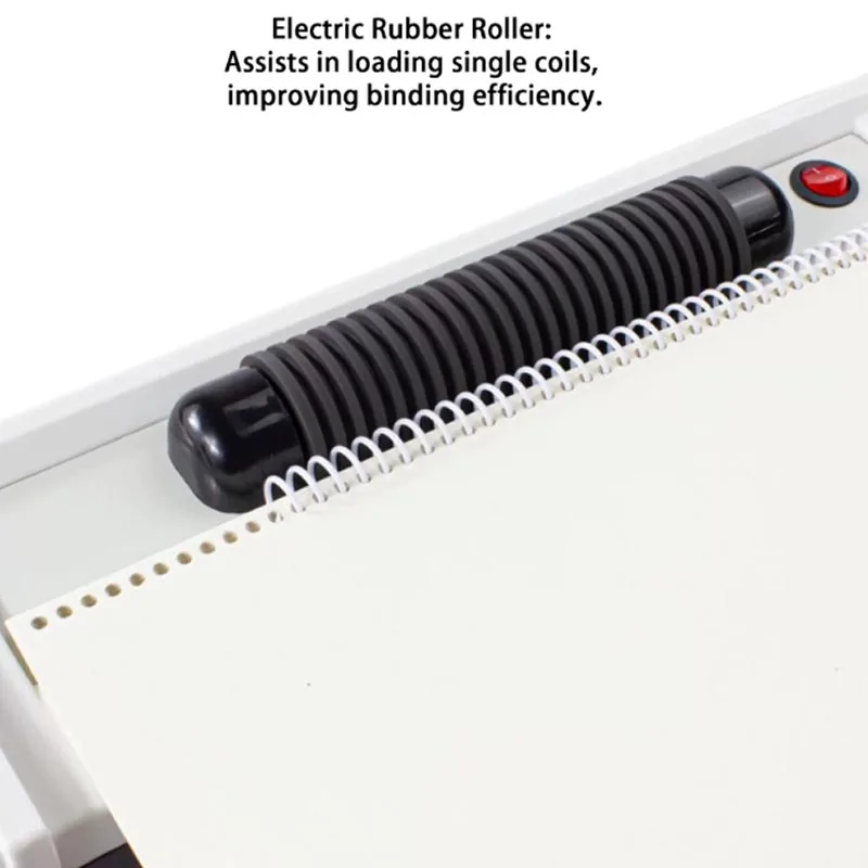 

Automatic Single-coil Binding Machine Spiral Coil Electric Binding Machine 34hole Electric Plastic Single Wire-O Binding Machine