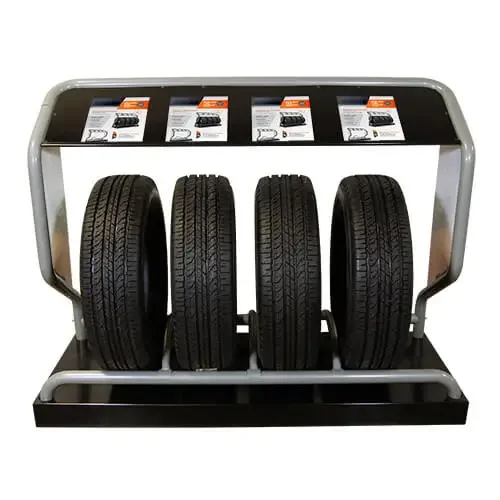 Metal Car Tyre Stand Rack Storage Tire Advertising Trade Show Tire Display Rack