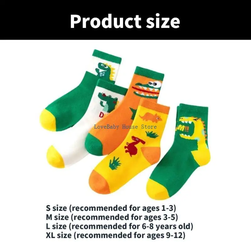 BX0D جوارب قطنية ناعمة قابلة للتنفس جوارب كاحل للأطفال جوارب بنمط كرتوني للأطفال الصغار 1-12 سنة جوارب ربيع الخريف #6