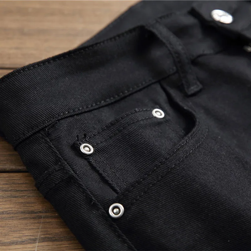 الشارع المطبوعة زر الرجال السراويل المستقيمة المألوف عالية الخصر الملونة الكتابة على الجدران طباعة سستة الدنيم السراويل الرجعية الذكور السراويل #3