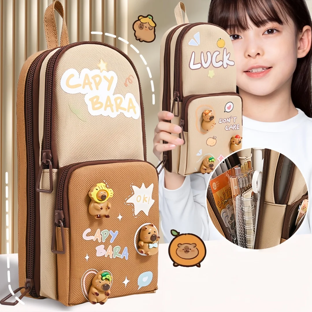 High-Capacity, Stylish Student Backpacks and Pencil Cases, Elementary School Stationery Bags, Multifunctional Pencil Cases