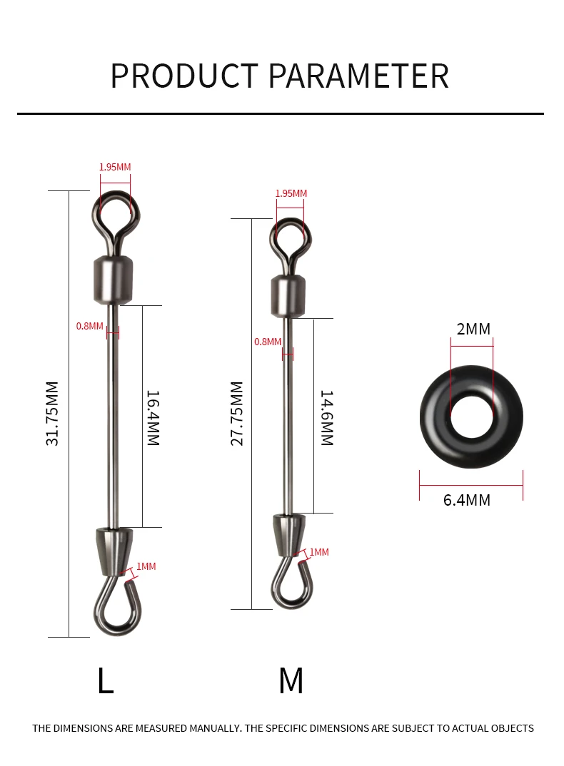 ZYZHE 12 Stück/2 Beutel Angelblei-Hülsenrohr Bleihalter mit Gummiringen zur Stoßkraftreduzierung Angelzubehör – Detail 2