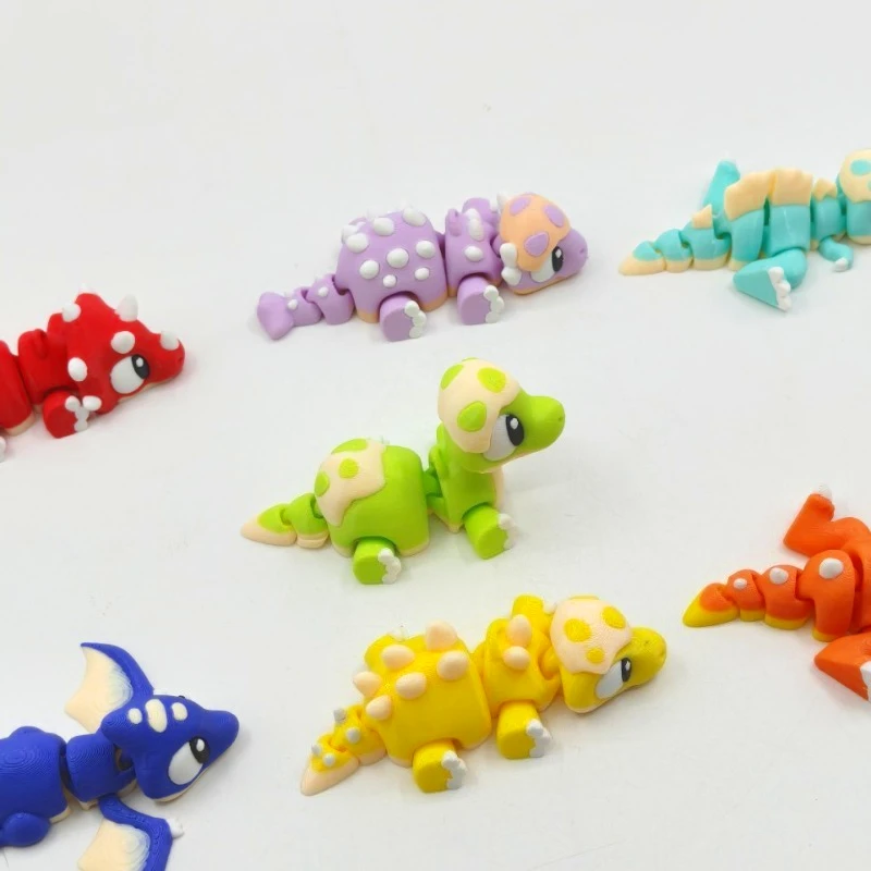 

3D Printed Cute Hatch Dinosaur Baby Eggshell Toy Joint Movable Realistic Eyes Desktop Doll Dinosaur Figures Home Decor Kid Gift
