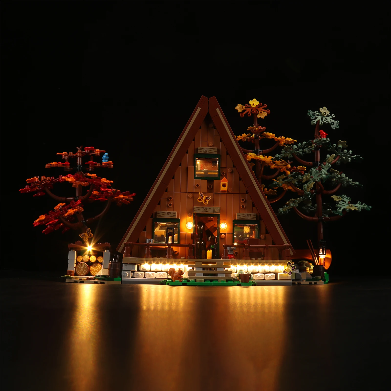 LED Light For Ideas 21338 A-Frame Cabin Building Blocks Lighting Toys Only Lamp+Battery Box(Not ​Include the Model)