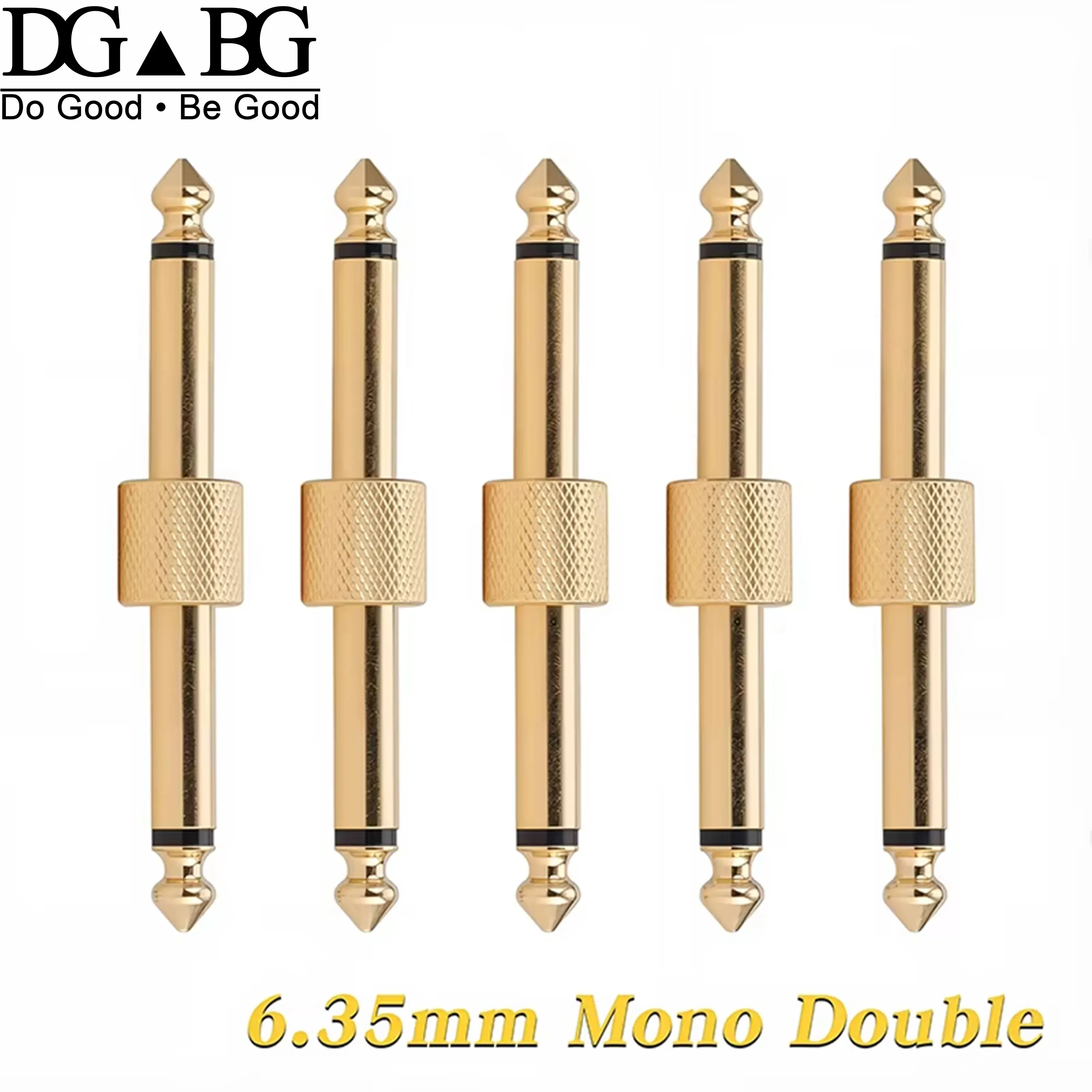 2/4/10Pcs Guitar Effect Pedal Jack Connector Plug 6.35mm Metal Solder Connection Coupler Crank Jumper Patch