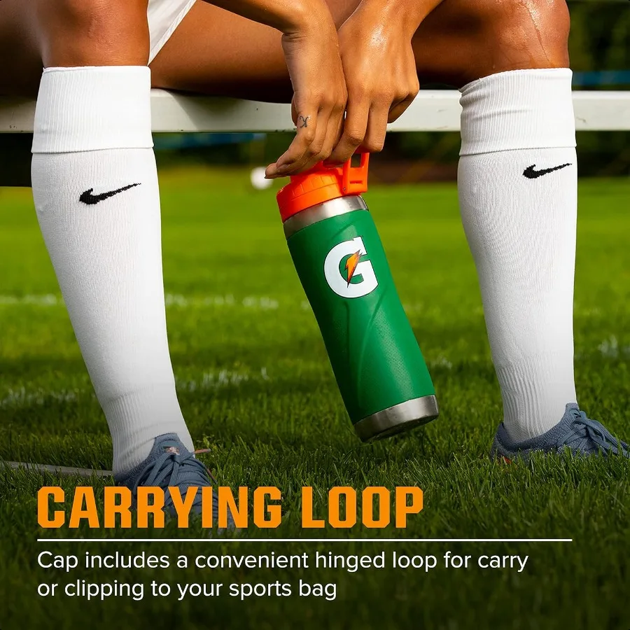 Edelstahl-Sportflasche, 26 Unzen, doppelwandige Isolierung, grün, 1 Stück