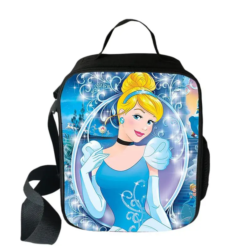 Disney Snow White Princess cenerentola Lunch Bags cibo per studenti scatola per il pranzo isolata portatile ragazze Cartoon School Lunch Bags Gift