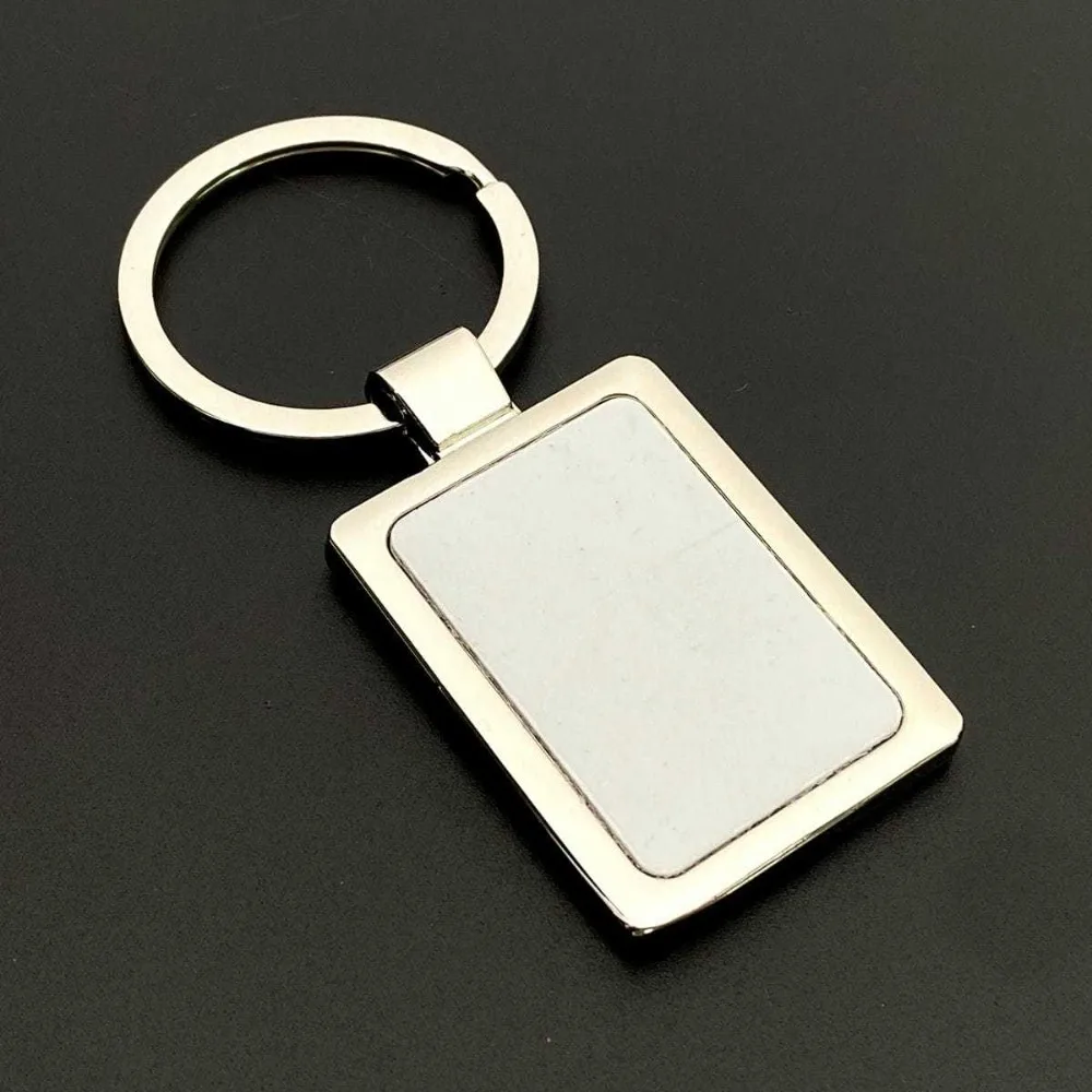 

Personalized Metal Branded Keychain Heat Transfer Printing Sublimation Blank Lock Personalized Customized Keychain Fashionable