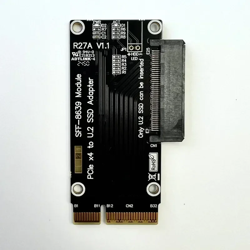 Адаптер жесткого диска PCIe 5.0 4.0 X4 к U.2/U.3/E1.S/E3.S SSD-карту с кронштейном PCI-E 5.0 4X к U.2 U.3 жестких дисков к PCI-e x4/x8/x16