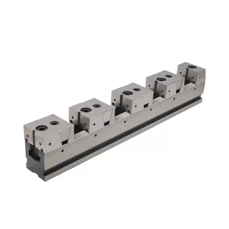 Elastic Parallel Vise Multi-Position Clamp with Side Clamping and Replaceable Jaws for Numerical Control of 5-Axis Machining
