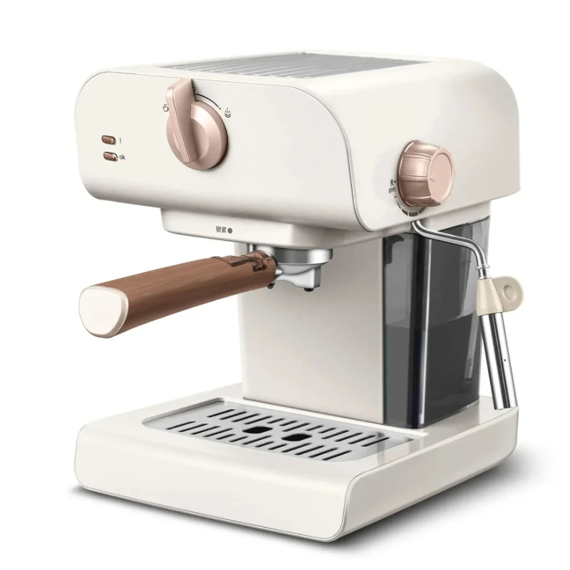 Coffee Machine Italian Semi-automatic Home Office High Pressure Concentrated Steam Frozen Milk Coffee Pot Stainless Steel