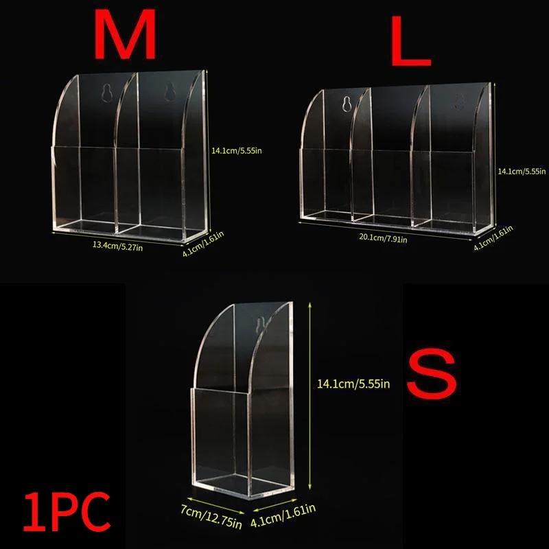 1PC Acrylic Remote Control Holder Wall Mounted Control Storage Box Air Conditioning Remote Organizer.