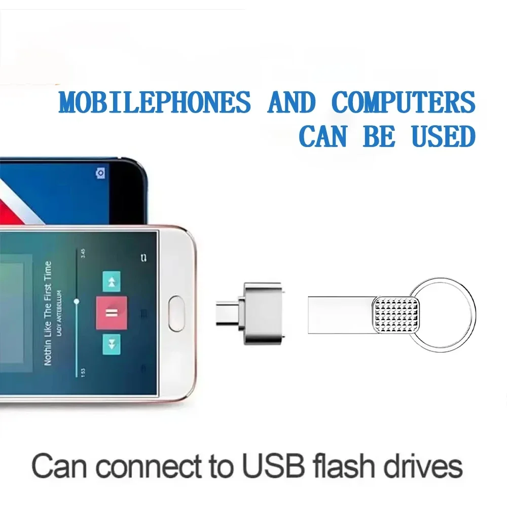 New 2TB Original Flash Drive USB 3.0 High Speed Pen Drive 1TB Metal Waterproof Type C USB Memory For Computer Storage Devices
