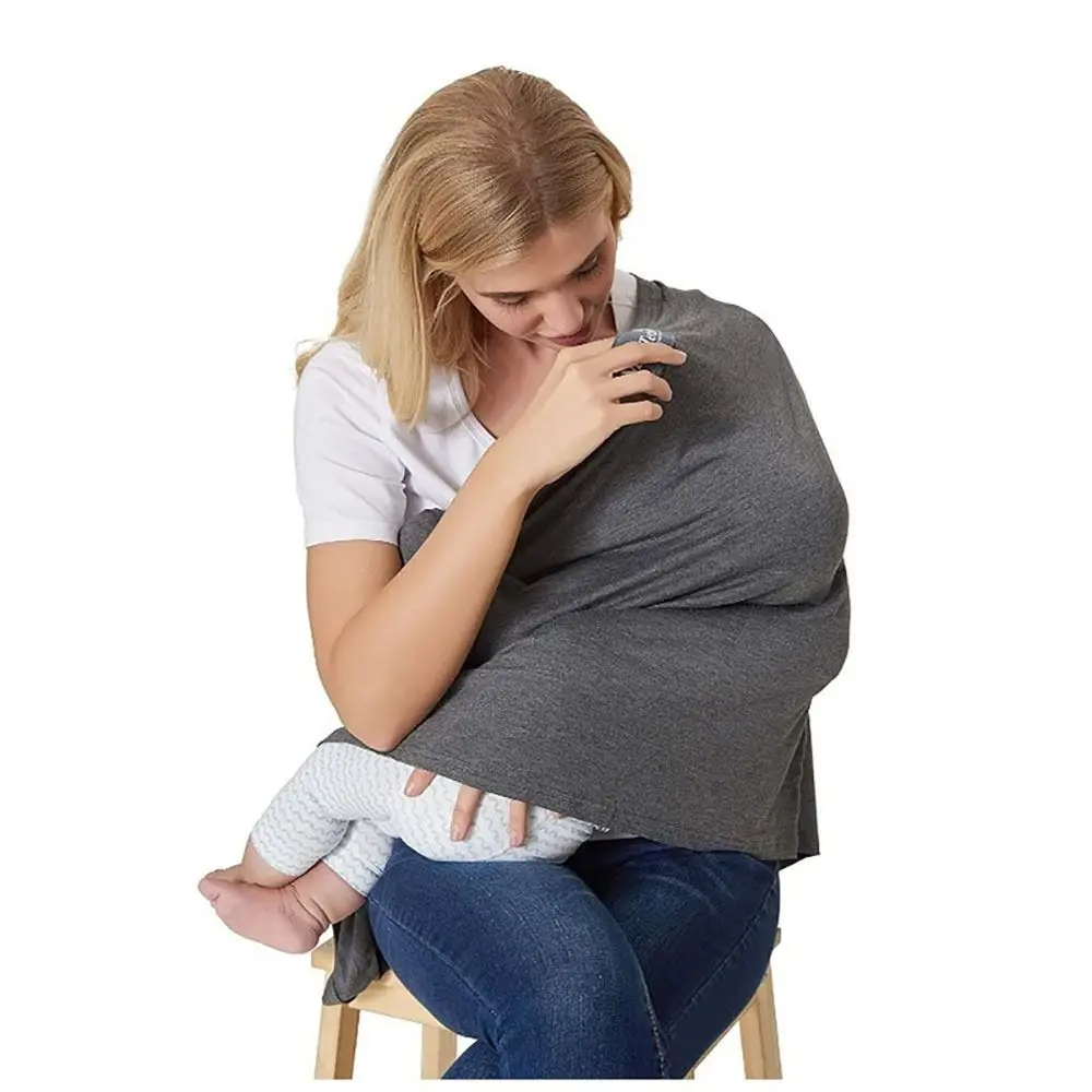 

Multi-functional Privacy Breastfeeding Shawl Muslin Fabric Privacy Protection Baby Nursing Poncho Solid Color