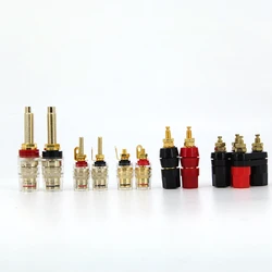 5 types Terminal Amplifier Speaker Brass Gold Plated 4mm Banana jack Plug Socket Binding Post DIY Power Connector for Audio