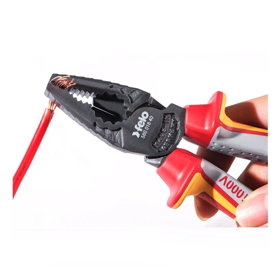 أداة السلامة فيلو 1000 فولت VDE كماشة معزولة للأسلاك والكابلات تصميم مريح 580 016 40 | 580 018 40 #4