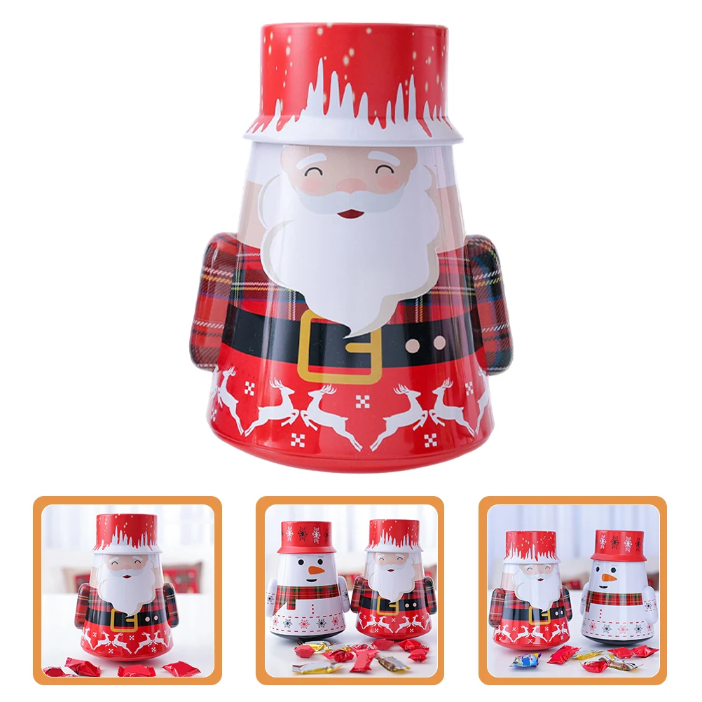 

Christmas Candy Jar Iron Candy Tin Storage Case Small Gift Xmas Container Christmas Sugar Bowl Xmas Tumbler