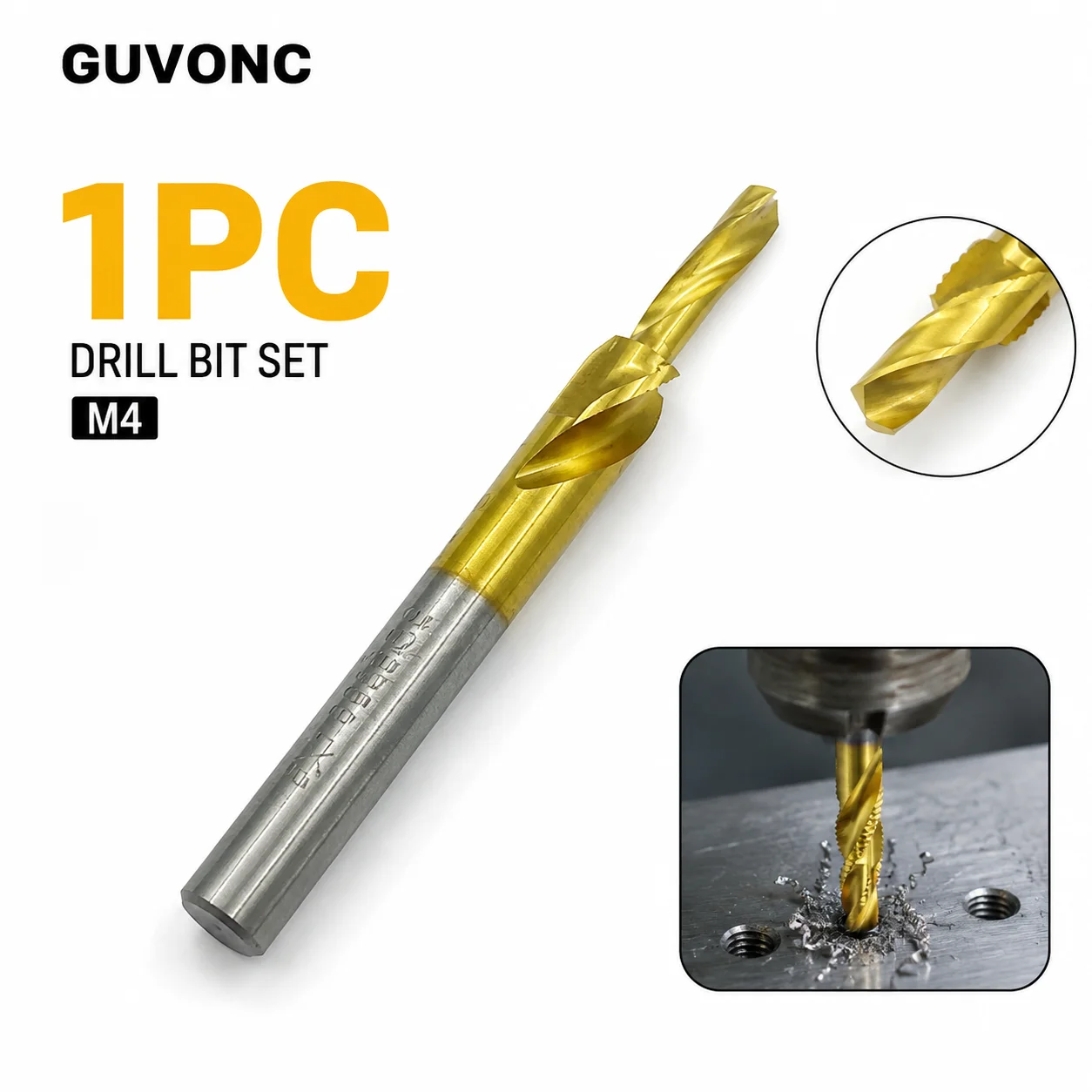 M4 HSS Titanium Step Drill Bit, Round Shank 2‑Level Staircase Drill for Stainless Steel Metal Wood Drilling Tool