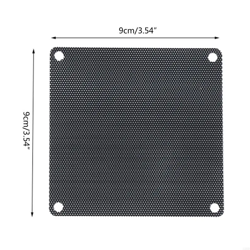 A9BD Dust Filter Computer Fan Filter Cooler PVC Black Dustproof for Case Cover Computer Mesh 12/14/9/8/7cm 5Packs