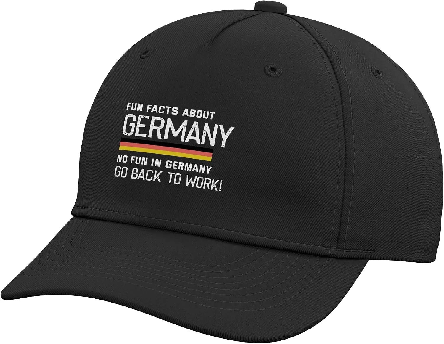 Fun Facts about Germany No Fun in Germany Go Back To Work Adjustable Baseball Hat Casual Outdoor Printing Customizable Patterns