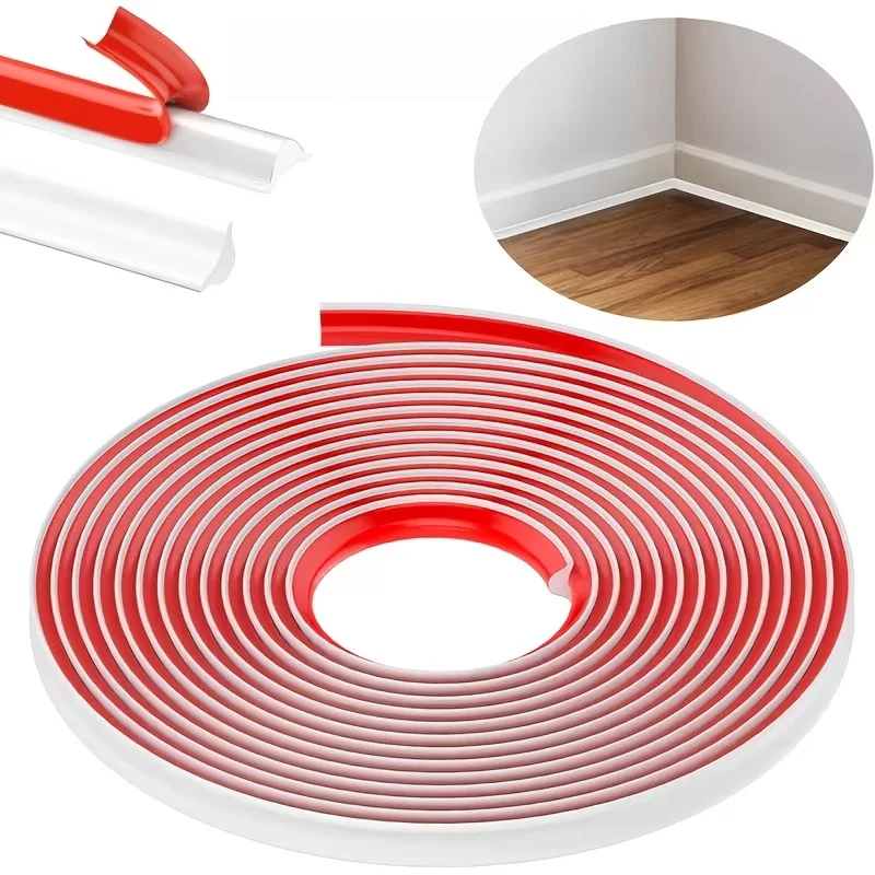 1/3/6pcs Flexible Self-Adhesive Seam Tape Gap Strip, Triangular Wall Edge Trim, for Interior Corner Decoration, Countertop Edges