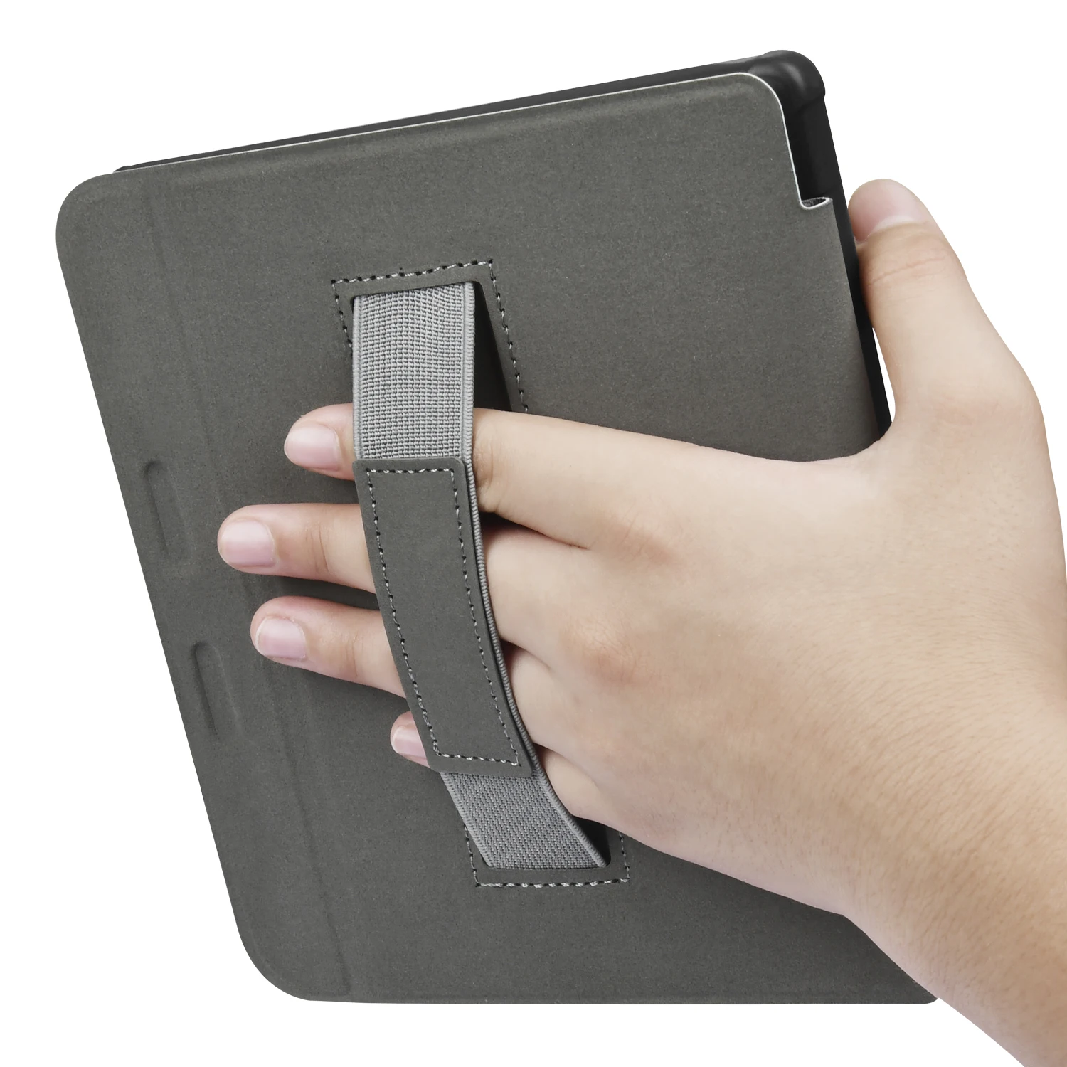 For New Kobo Libra Colour Soft Case with Hand Strap Fabric Smart Cover for Libra 2/H2O Magnetic Protective Slimshell