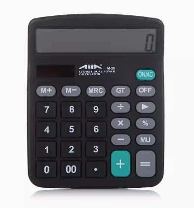 Calculadora de mesa de 12 dígitos grandes botões ferramenta contabilidade de negócios financeiros rosa cor vermelha para escritório escola presente