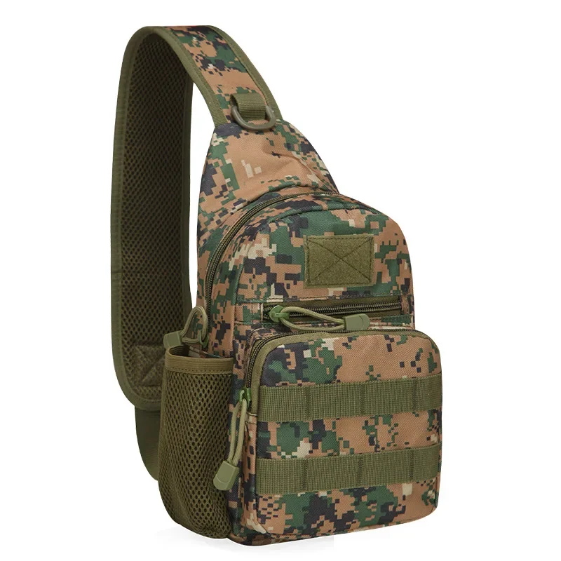 Outdoor tactical Camouflage kettle chest bag Men\'s hiking backpack Nylon hunting fishing camo hiking shoulder bag