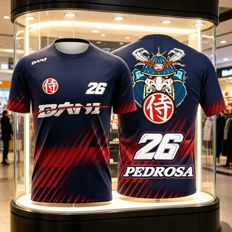 2026 New Warrior Motorcycle Fast Drying Breathable 3D Printed Riding Clothing for Men and Women Same Style Parent Child T-shirt
