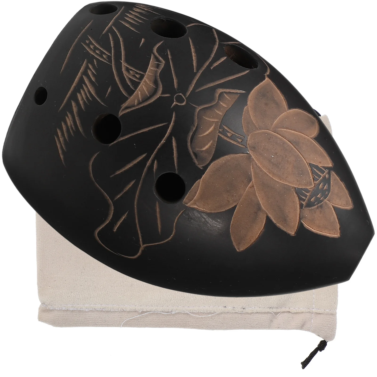 

1Pcs Pear Shape 8 Hole Ocarina Pottery Portable Mini Music Instrument Gift for Children Beginners 8 Hole Ocarina