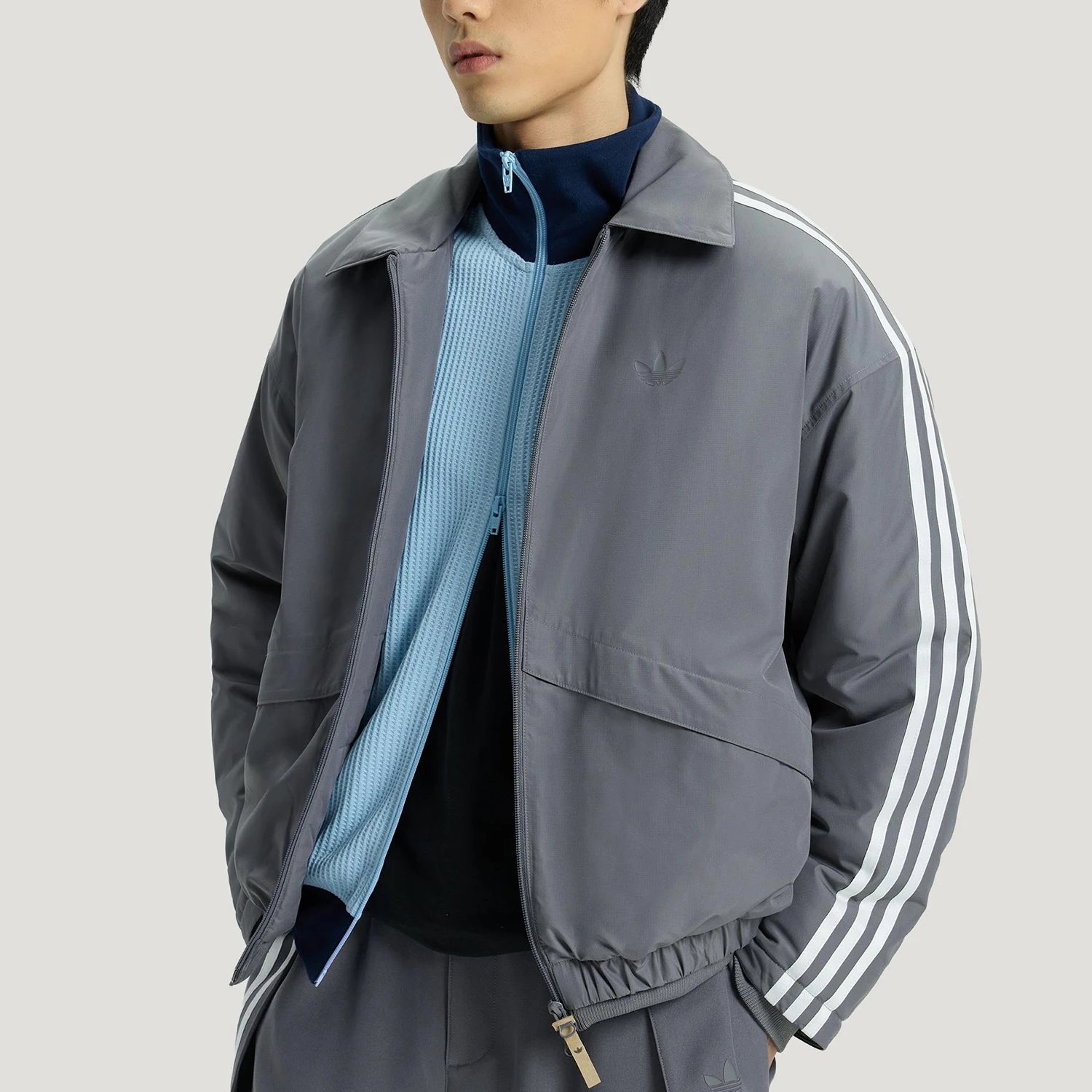 Adidas Authentic Three Leaves Men's Warmth Sports Loose Cotton Clothing Jacket KS5337