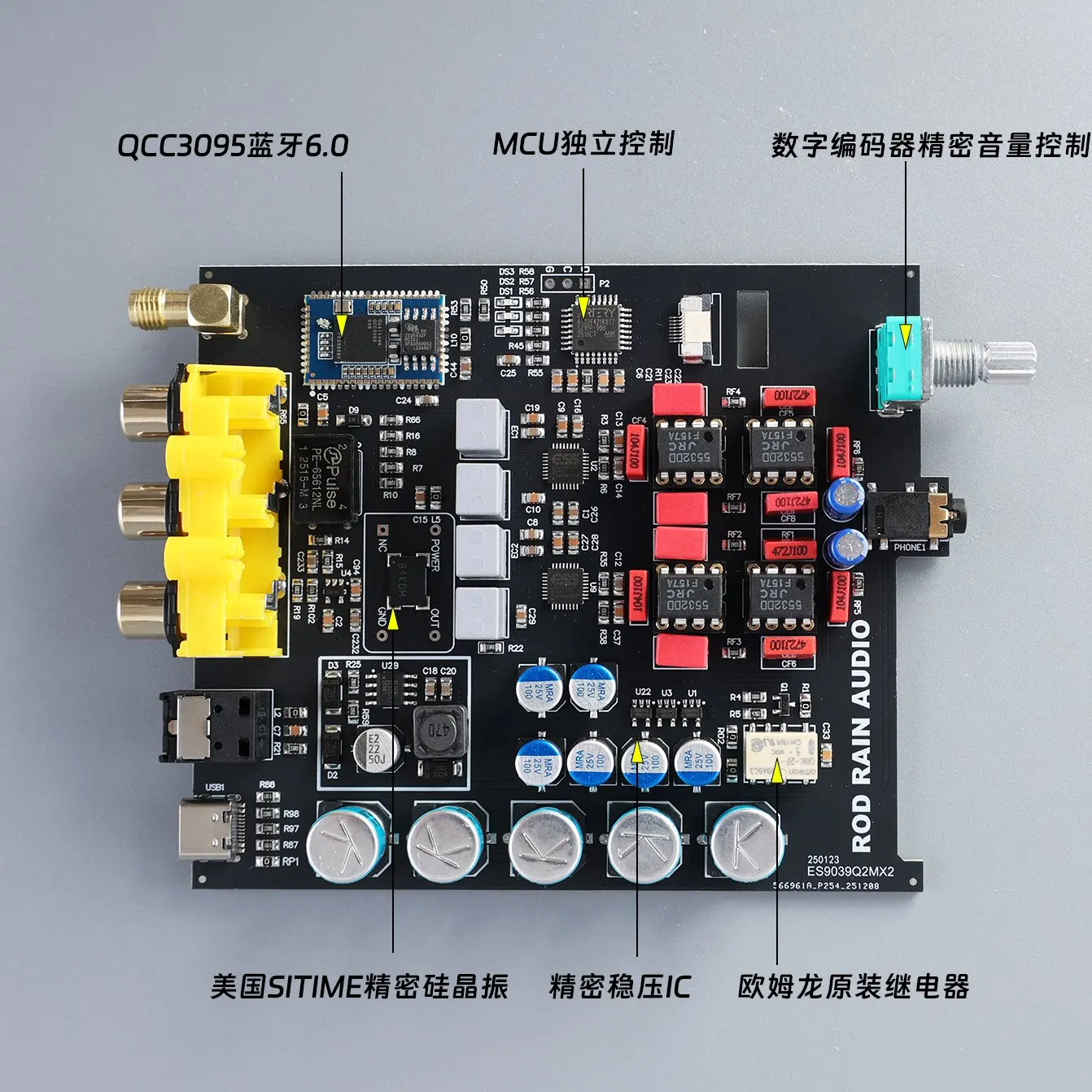 B2 Dual ES9039Q2M Bluetooth 5.4 LDAC USB DAC Decoder 6.35mm Headphone Amp Desktop HiFi Sound Card PCM 32bit 768kHz DSD512