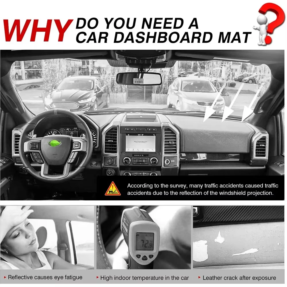 LHD RHD لشركة هيونداي كونا SX2 كاواي 2023 ~ 2025 غطاء لوحة سيارة أداة لوحة حصيرة ظلة مكافحة القذرة السجاد وسادة الملحقات #3