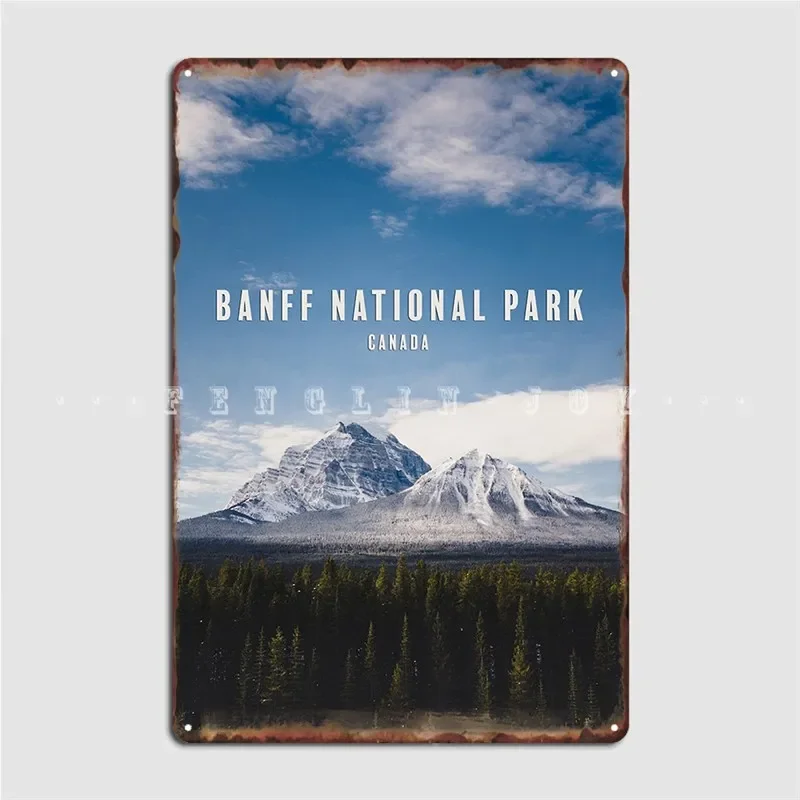 Banff National Park Alberta Canada Metal Sign Wall Decor Wall Mural Cinema Designing Tin Sign Poster